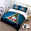 Santa Claus and Christmas Tree Bedding Duvet Cover Set Duvet Cover Pillowcases  (1*Duvet Cover 2*Pillowcases, without duvet insert)