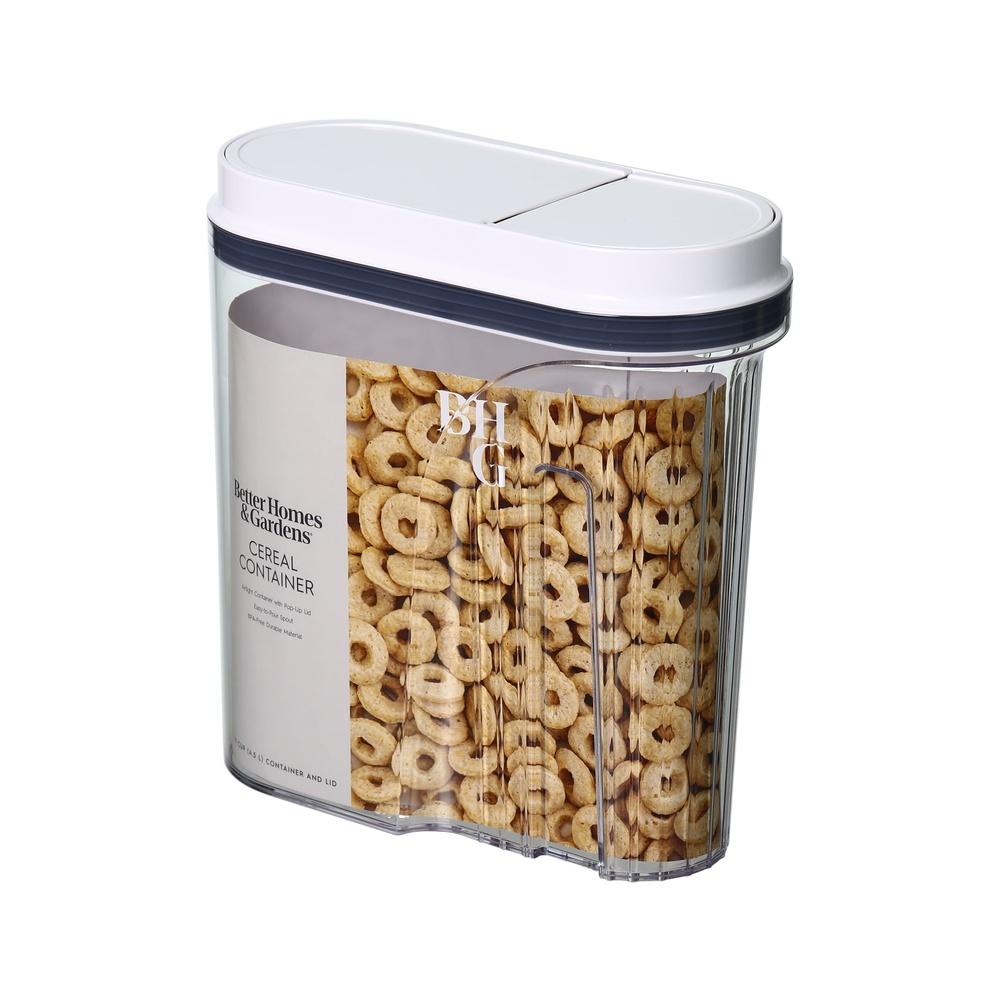19-Cup Airtight Cereal Container with Pop-Up Lid Easy Pour Spout BPA-Free Dishwasher Safe One Touch Lid Food Storage Jar