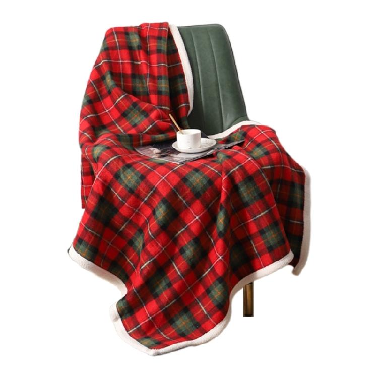 Plaid Couch Decorative Blanket Soft Throw Blankets Polyester Material for Sofa