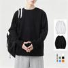 Women's and Men's Pure Cotton Long Sleeve Base Layer T-Shirt, Regular Fit, Round Neck, Solid Color, Autumn Collection, for Couples.