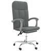 Office Chair with Reclining Function Dark Grey Fabric