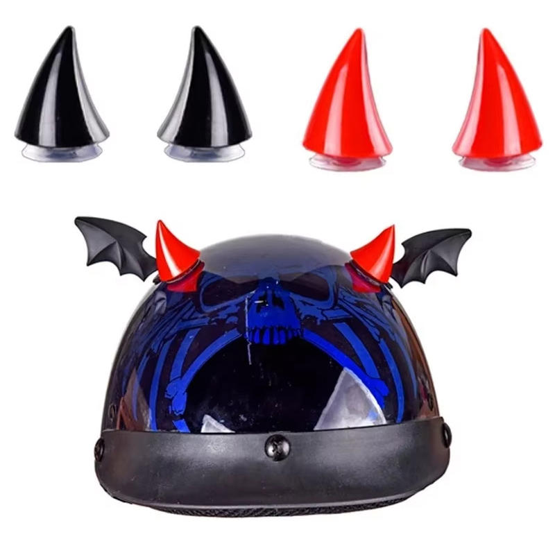 4PCS Motorcycle Helmet Cute Corner Horn Decoration Motocross Full Face Off Road Helmet Decoration Moto Car Accessories