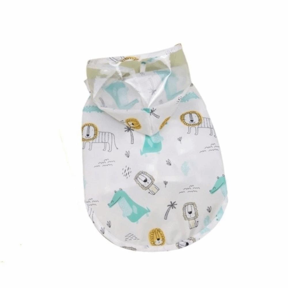 

ПВХ Дождевик с капюшоном для собаки Мультяшный принт Пчела Водонепроницаемый плащ для питомца Дождевой пончо для щенка Для улицы XL белый