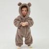 Šilti flisiniai kombinezonai su gobtuvu kūdikiams rudeniui žiemai ilgomis rankovėmis kūdikių romperiai naujagimiams berniukams mergaitėms namų drabužiai pižamos