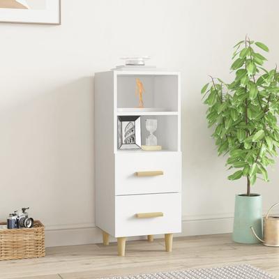 Vidaxl Cabinet, White, 34.5X34X90 Cm, Wood-Based Material