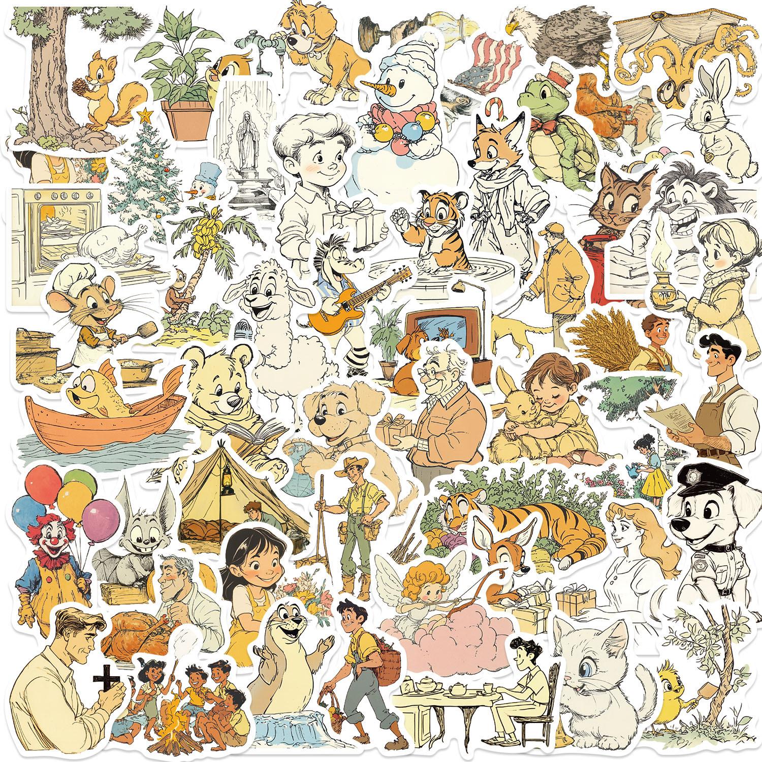 Wipon 50 Cartoon New Style Fluffy Holiday Graffiti Stickers Decorate Guitar Notebook Suitcase Diy Waterproof