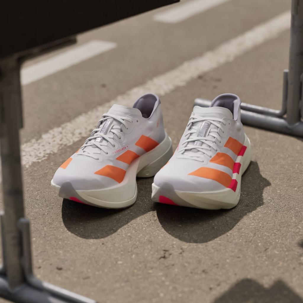adidas Adizero Adios Pro 4 JR7088 Men's Performance Sports Shoes Cloud White / Lucid Orange / Lucid Red