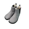 Botas de Inverno Chelsea Barefoot de Couro Genuíno com Forro e Palmilha Quentes de Pele Natural Real para Mulheres Sola Zero Drop