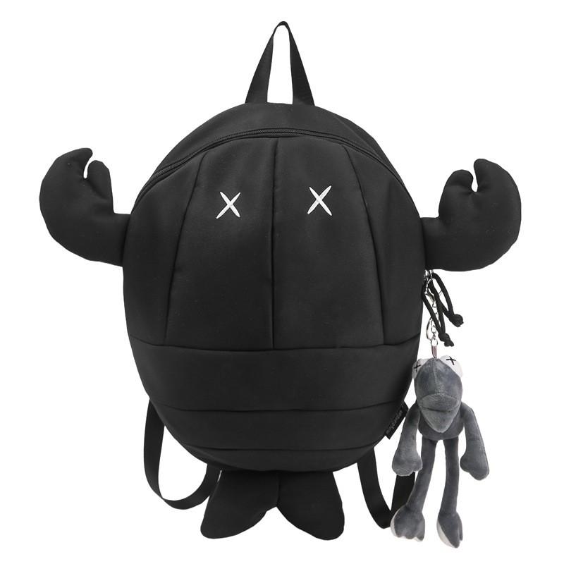 

Shark Backpack For Men Women Nylon Creative Animal Pattern With Breathable Design For Daily Use чёрный