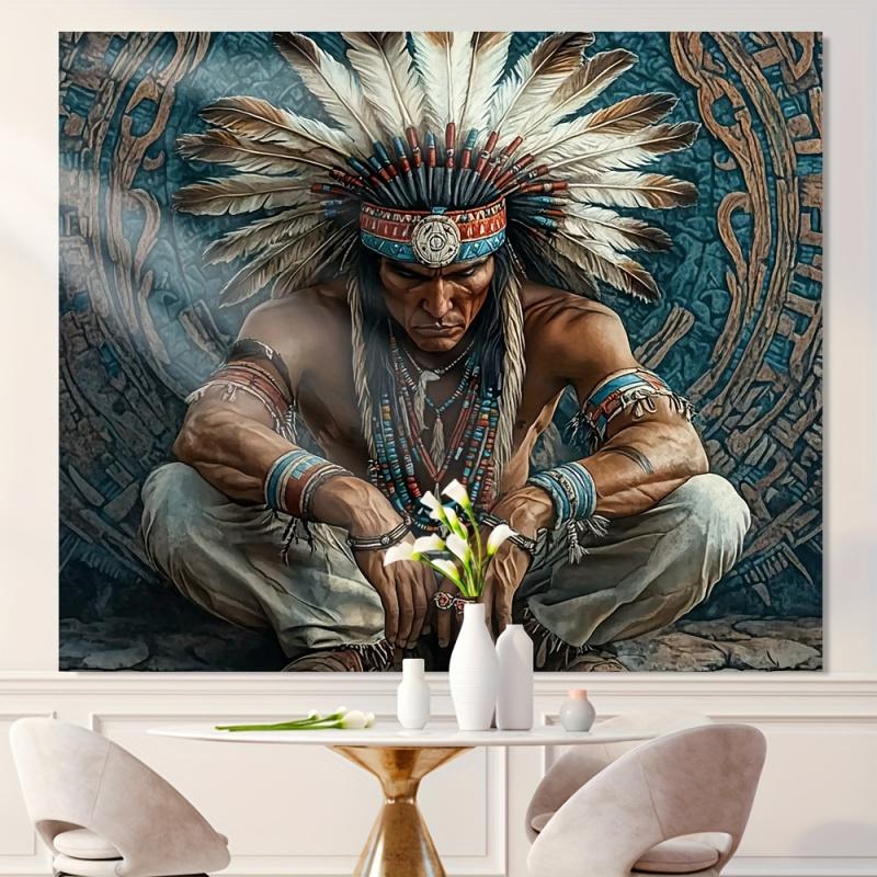 Indian Chieftain Background Cloth Tribal Totem Hanging Cloth Retro Personality Studio Studio Photography Studio Background Wall