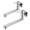 Wall Mounted Rotatable Single Cold Kitchen Sink Faucet 304 Stainless Steel