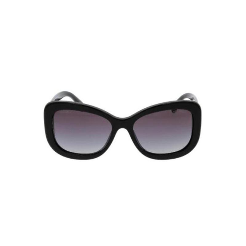 Chanel Letter Logo Design Irregular Sunglasses Women's Black