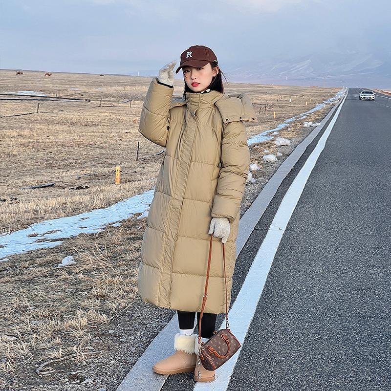 Thickened cotton-padded clothes women's medium and long over-knee thick new winter cotton-padded clothes loose cotton-padded jacket