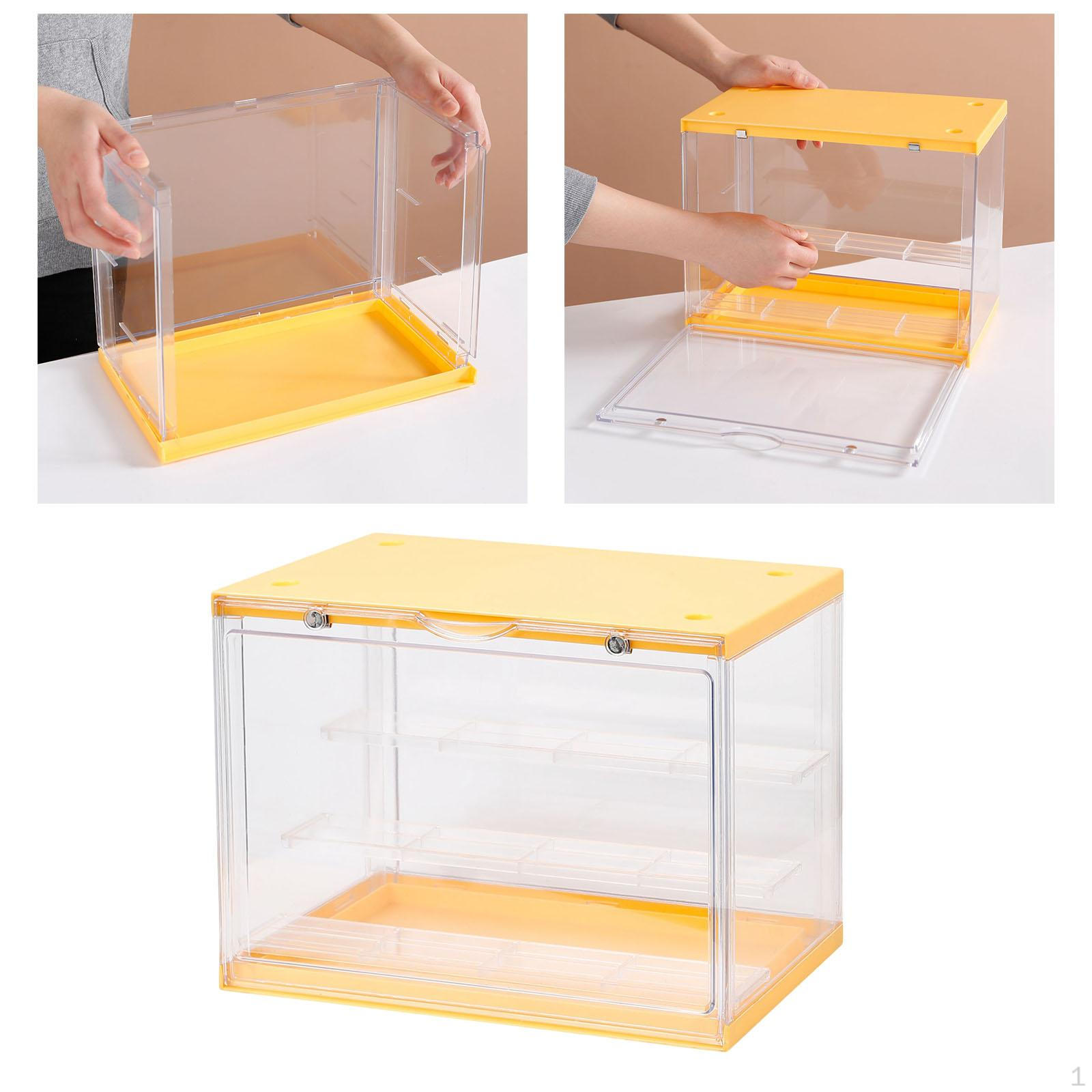 

Case Dustproof Showcase for Action Figures, 30x17x24cm, Decoration Yellolw