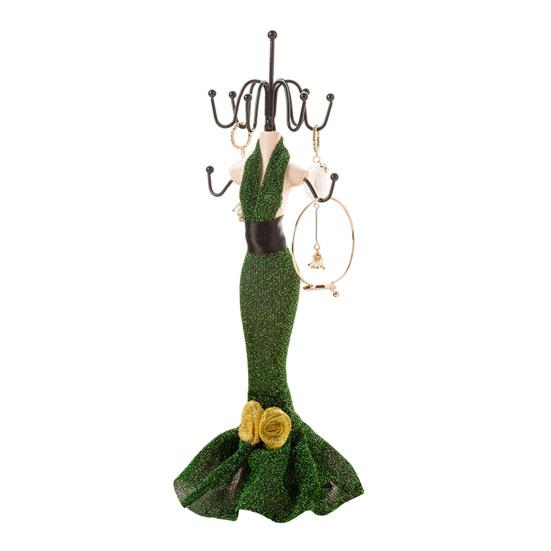 

Мини Манекен Подставка для Украшений Женский Манекен Органайзер для Украшений с 8 Крючками 2-Ярусный Держатель для Ожерелий, Браслетов, Серег, Колец Подставка для Дисплея для Туалетного Столика