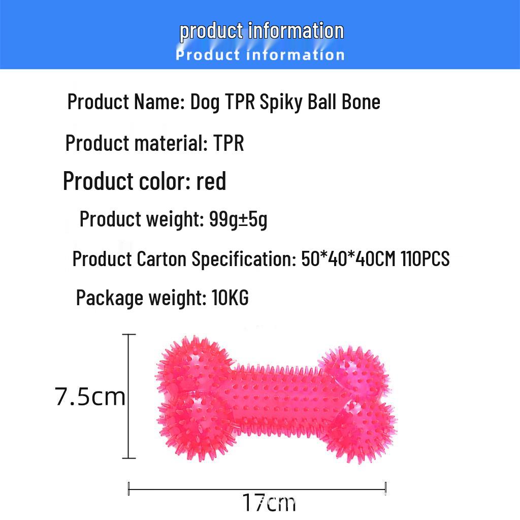 Durable Spiky Squeaky Ball Toy for Dogs - Bouncy, Chewing, Teething, Outdoor Fun, and Teeth Cleaning.