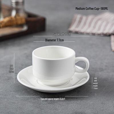 DingLe Retro Ceramic Coffee Cup with Saucer Set