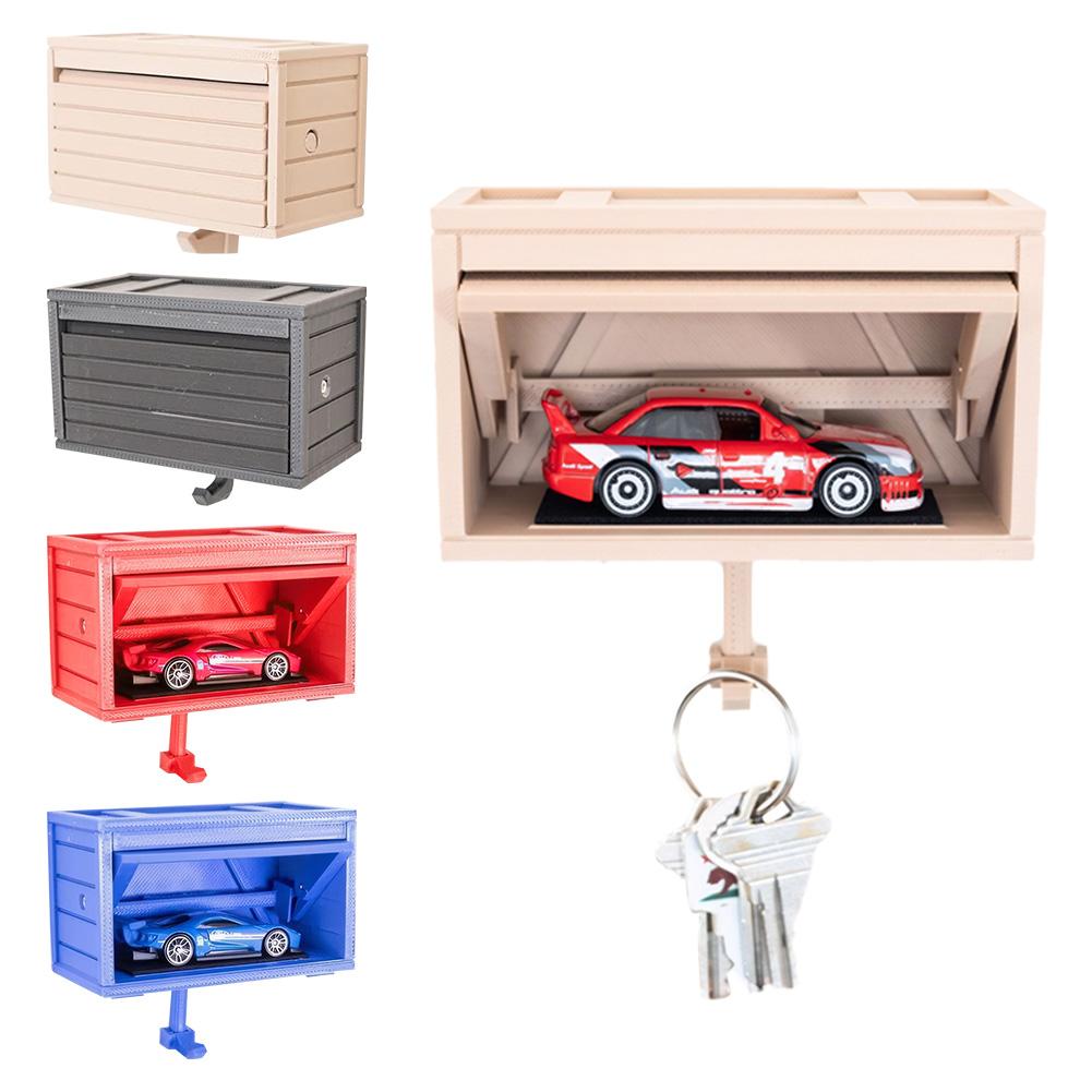 Fun Creative Key Keychain with Opening Door Wall Hanging Storage Box Space Saving Garage Key Holder for Wall Decoration Ornament