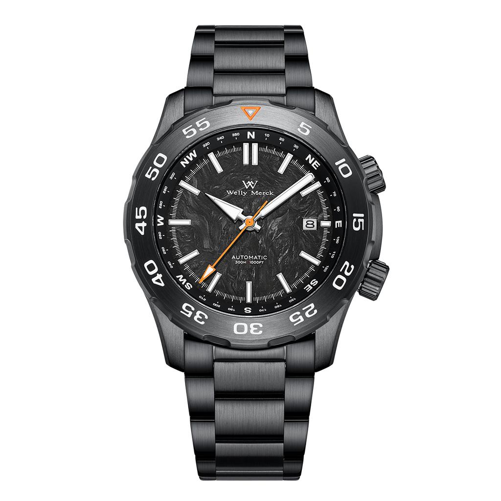 WM Watch Automatic Mechanical Military Men Outdoor Watches Sapphire Water Resistant Compass Welly Merck Watch Man Miyota WM157