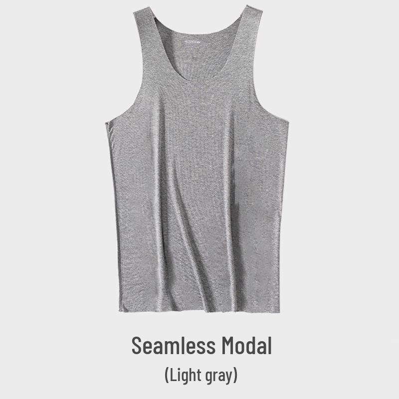 Modal Herren Eisseide Racerback Tanktop - Ärmelloses weißes Unterhemd für Sport & Layering