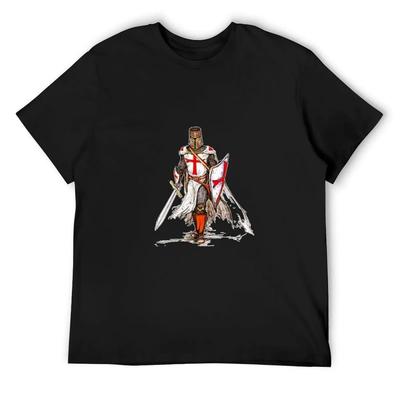 Templar Knight T-Shirt Street Wear Plain Customizeds Graphic T Shirts Mens T Shirts
