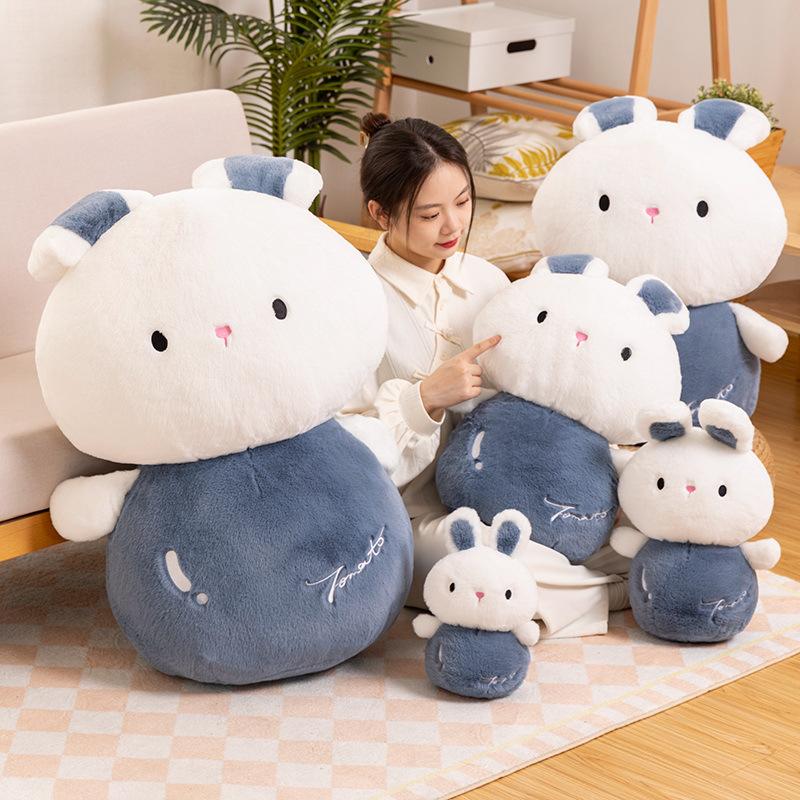 Little Rabbit Plush Toy Girl Sleeping On The Bed and Hugging Pillow Rabbit Doll Rag Doll White Rabbit Doll Gift