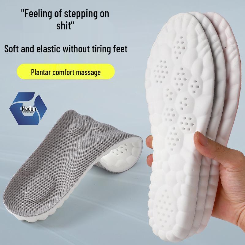 High-Performance Sports Insoles for Boys and Women: Breathable, Sweat-Absorbing, Antibacterial, High-Elastic, Shock-Absorbing Comfort Inserts.