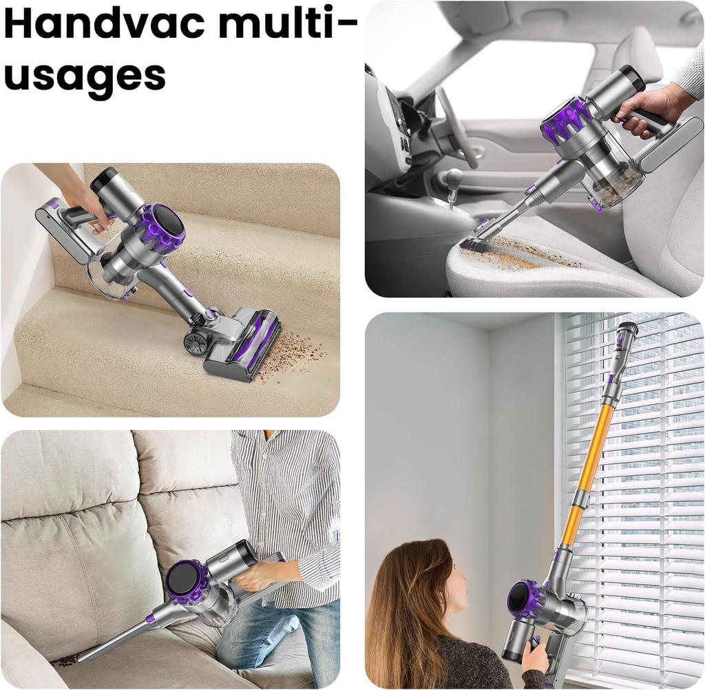S3P Purple-gold Cordless Broom Vacuum Cleaner