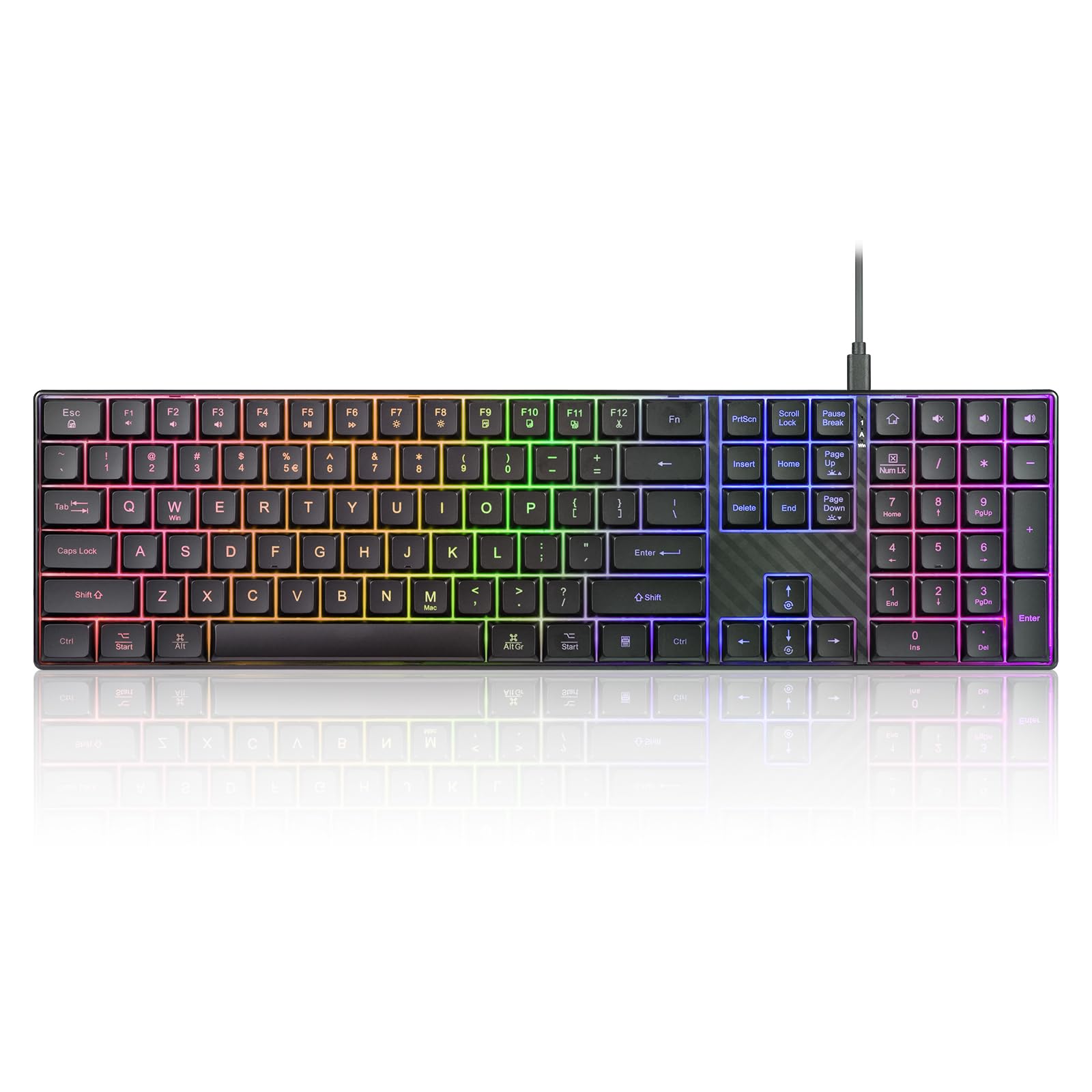 

II Backlit Keyboard Wired English Layout Pantograph Keys PERIBOARD-329