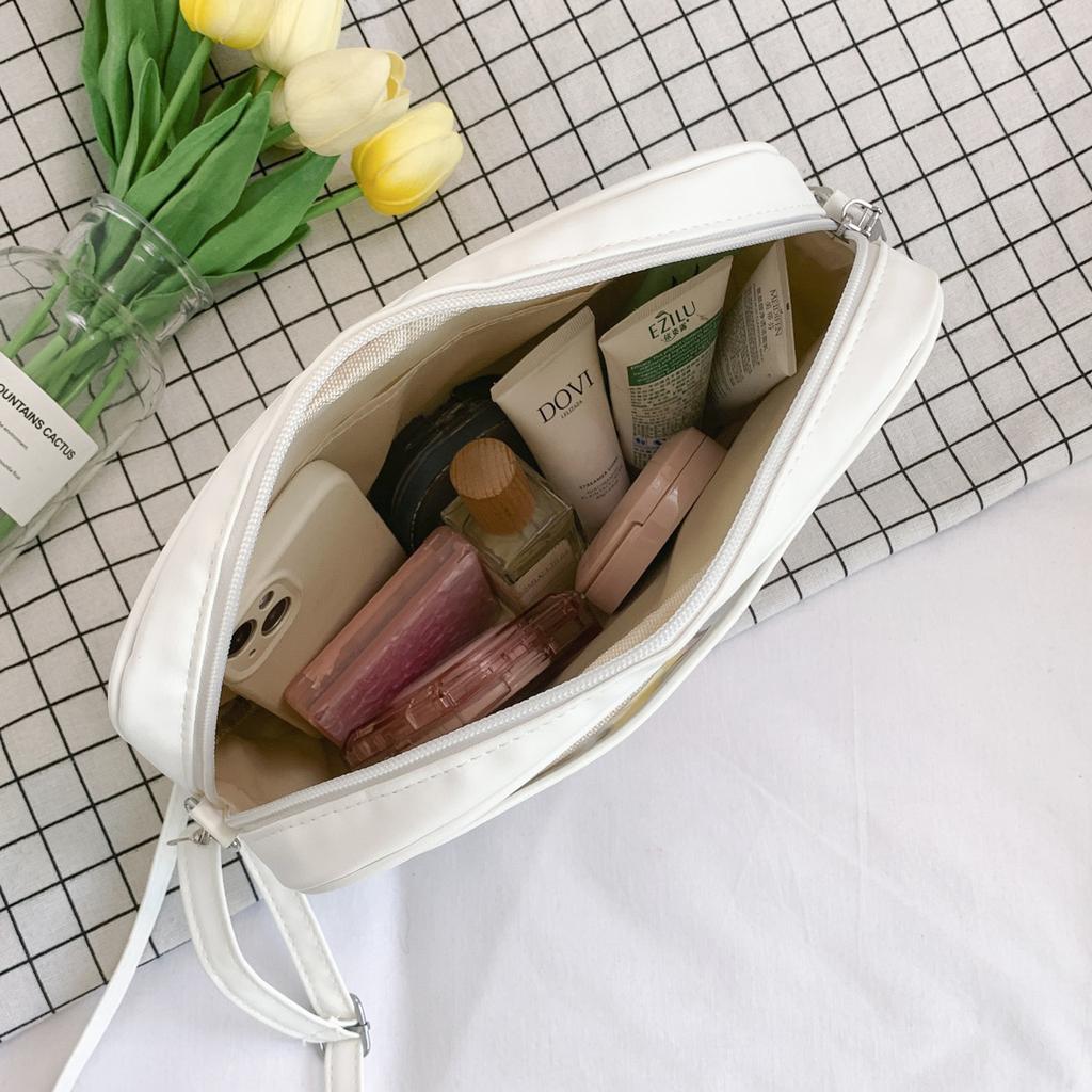 2025 spring new small food pain bag cute versatile simple transparent shoulder messenger women's bag daily soft girl bag