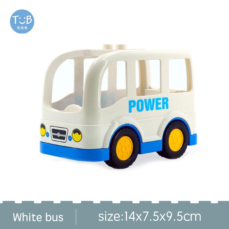 Big Size Building Blocks Sports Car Bus Jeep Truck Accessories Bricks Compatible with Duplos Children DIY Parts Kids Toys Gift