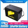 12V 300Ah LCD LiFePO4 Battery for RVs, Camping, Golf Carts