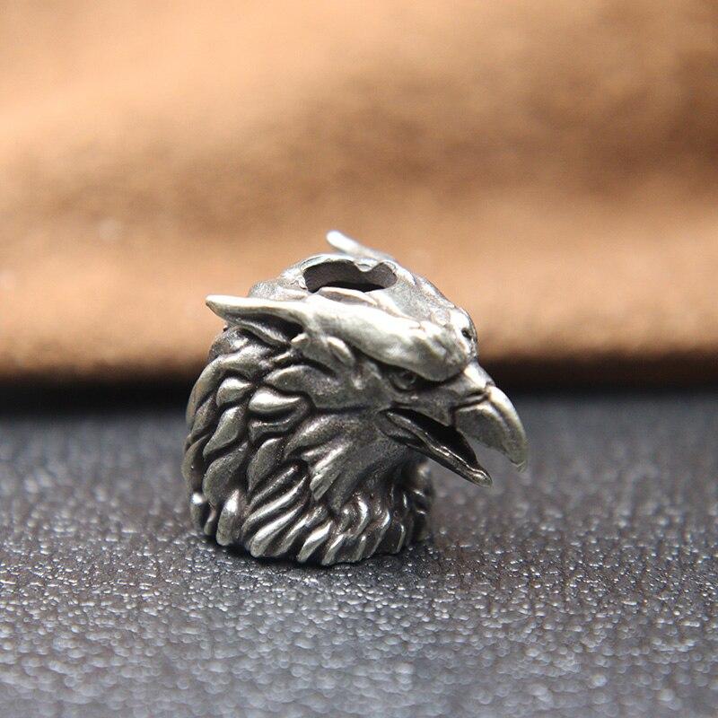 Griffin Eagle Head Lion Body Brass Knife Beads Lanyard Pendants Paracord Charms Eagle Beak EDC Outdoor DIY Accessories Jewelry