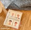 MINKYS Kawaii Wave Pattern PU Leather 3 Ring Kpop Photocard Binder Book 3 Inch One Pocket Idol Card Organizer Storage Book