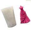 K1AE Wedding Dress Mold Silicone Molds Resin Casting Molds for Candle Making
