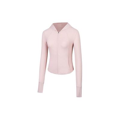 Training Series Solid Color Zip-Up Hooded Breathable Cooling UV Protection Jacket Women Jacket Soft-Pink 962427701-1