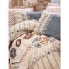 Parure de lit - 1 housse de couette 220 x 240 cm + 2 taies d'oreiller 60 x 60 cm - 100% coton renforcé - Beige