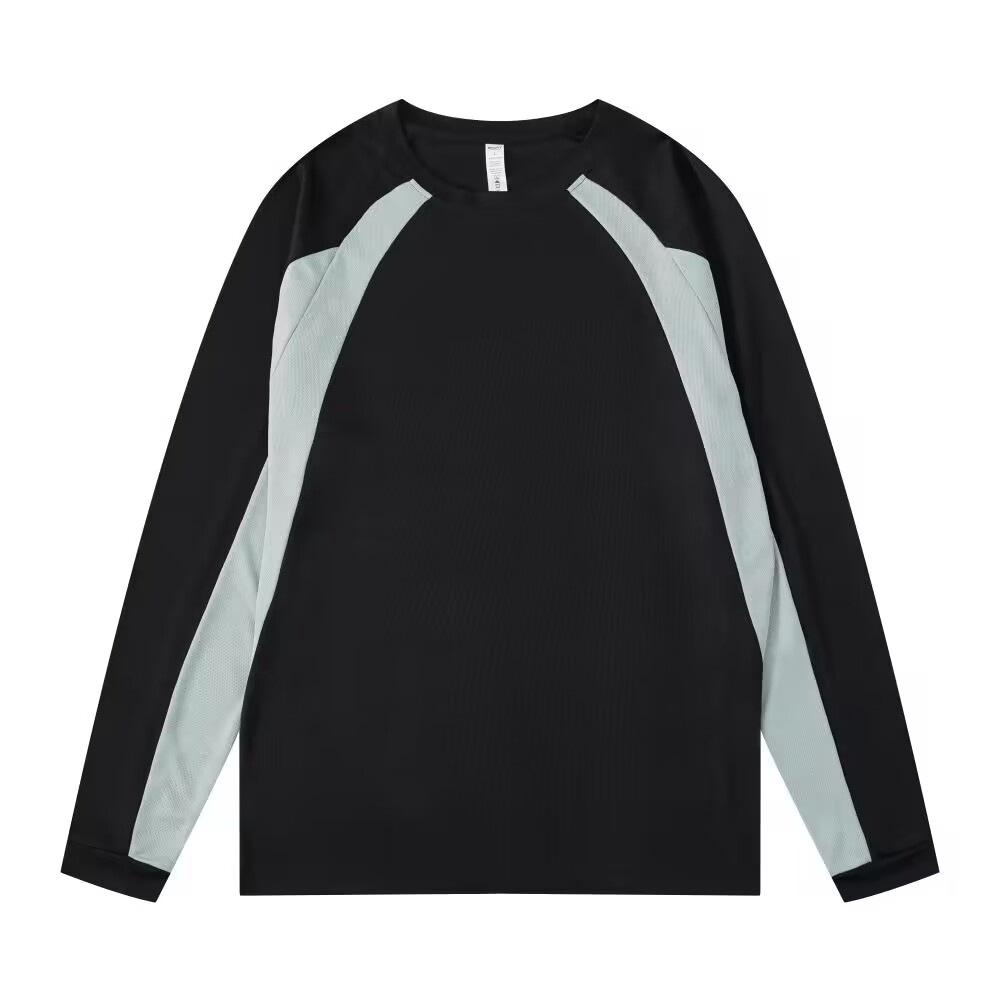 

Унисекс Ретро Цветной Блок Рубашка для Баскетбола с Длинным Рукавом XXL чёрный