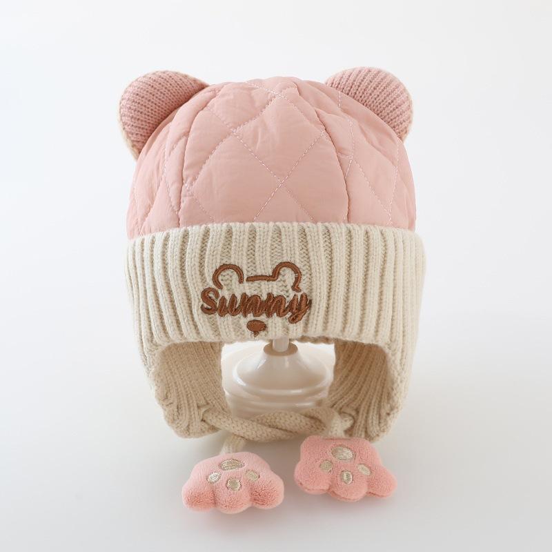 Autumn and Winter Padded Ear Protection Men's and Women's Hats Baby Fashion Winter Warm Windproof Cover Baby Hat