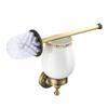 Resistant Brass Bathroom Brush Holders Classical Designs Toilet Brushes Stand Simple Installs for Modern Homes Decors