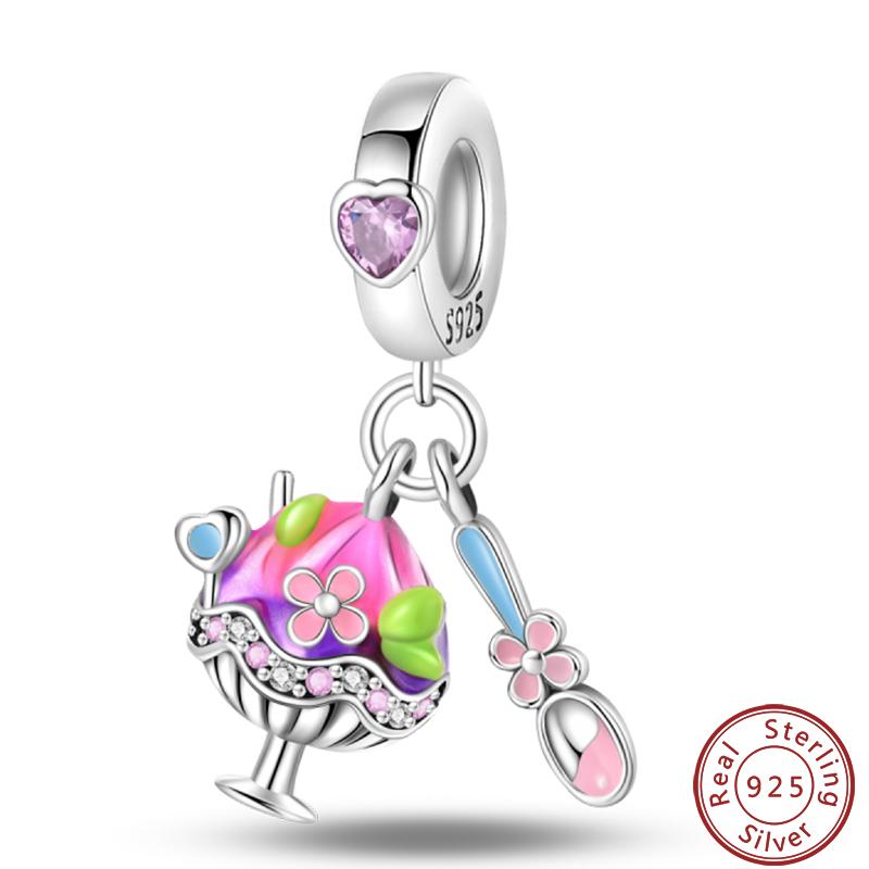 Dessert Afternoon Tea Series Copper Coffee Cake Pizza Fries Sweet Charms Beads 3Mm Diy Fine Jewelry Making