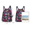 Floral Printed Drawstring Bag Polyester Large Capacity Portable Shopping Bag Lightweight Waterproof Travel Bag Teenage Girls