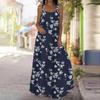 Robe nuisette longue à motif floral imprimé Robe à coutures imprimées Printemps & Été Loisirs Vacances