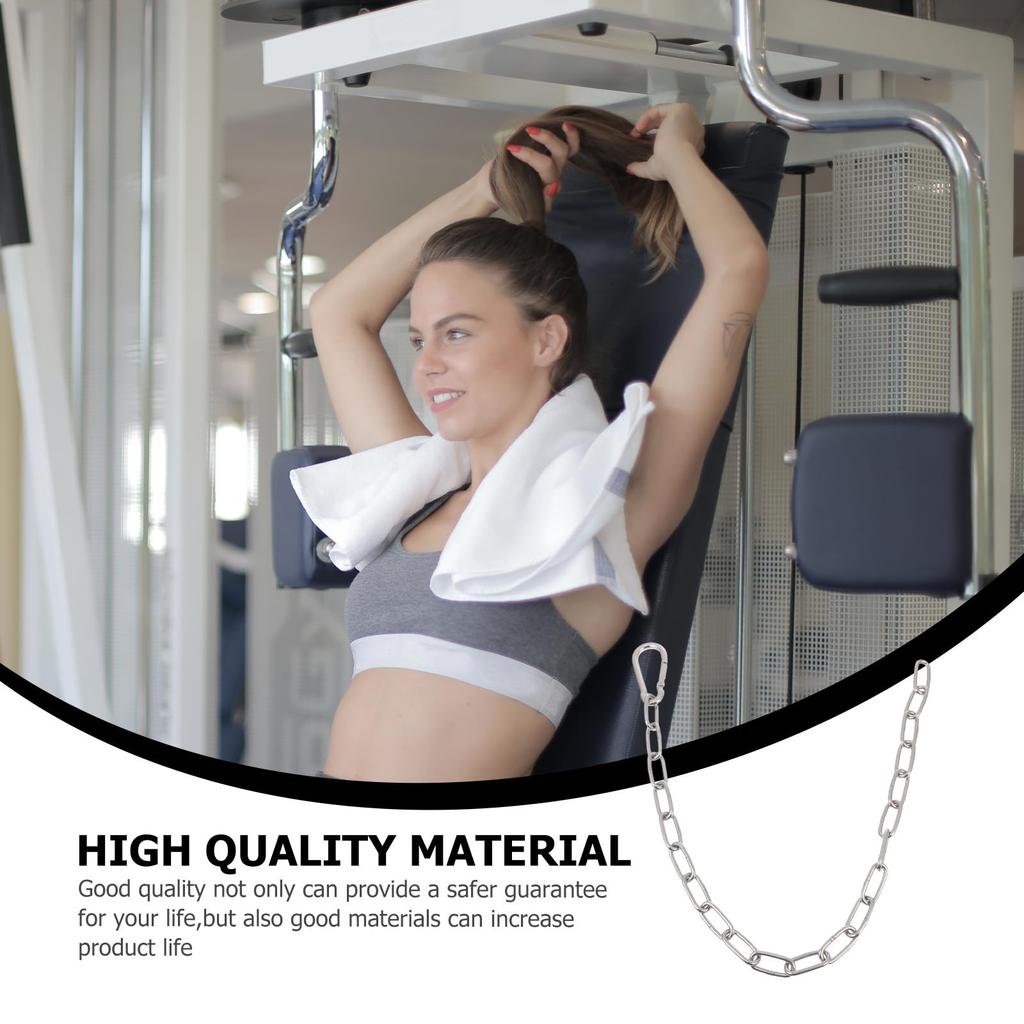 LIOOBO Fitness Chain Fitness Extension Chain 60x4cm Chain M7 Carabiner