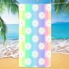 Striped Beach Towel, Digital Printing Thin Quick-Dry Anti-Sand Microfiber Lightweight for Swim Yoga Travel Gym Gift