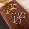Minimalist Geometric Gold Lightweight Letters Earrings Highlight V Shaped Earrings for Women Aesthetic Ear Jewelry