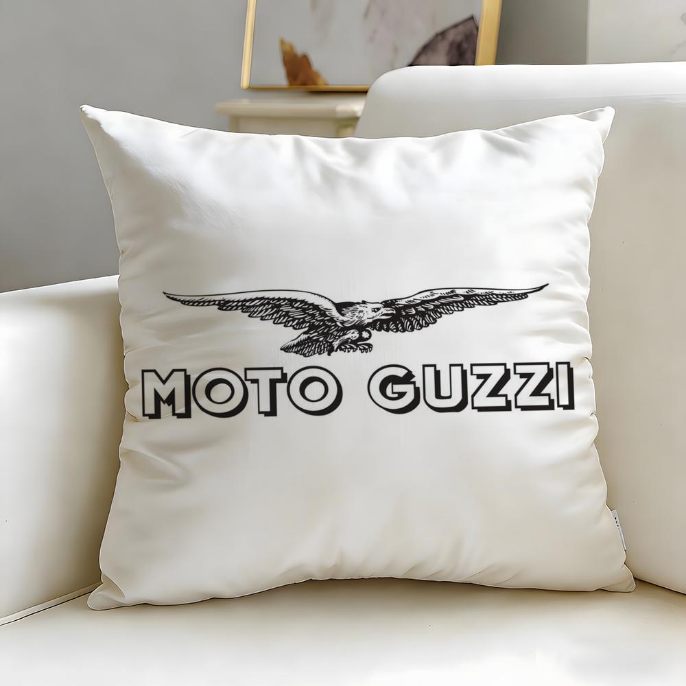 classic motorcycle brand Moto Guzzi Cushion Cover Soft  EasyWash Pillow Case  Versatile for Couch Bed Travel and Office