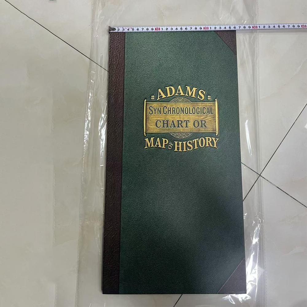 Folded Chart Adams Time Chart Map of History Book Adams Synchronological Chart Paper Material History Timeline Map Gold Stamping