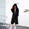 2024 Women's Faux Mink Fur Hooded Long Coat – Slim Fit