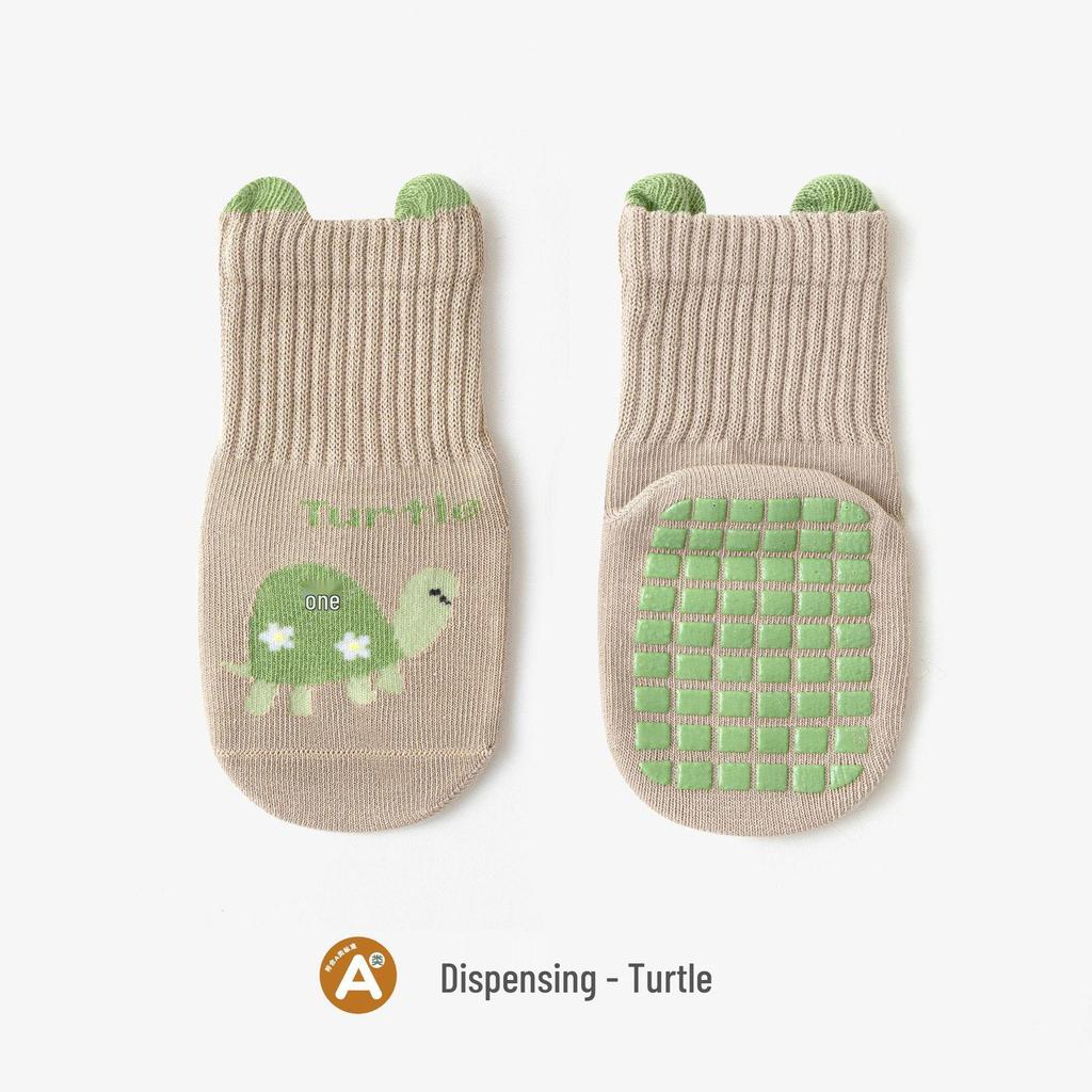 New Cute Cartoon Anti-Slip Baby Floor Socks - Indoor Full Bottom Glue, Spring Arrivals for Toddlers, Cold Protection, Early Learning Walking Socks